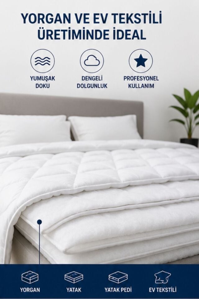 350 Gr 10 Metre Vatka Elyaf (210 cm Eninde) – Kalın Kapitone Vatka | Yorgan, Yatak ve Mobilya Dolgusu