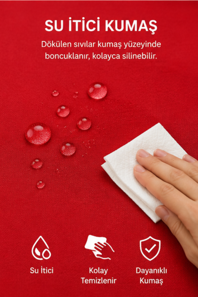 Su İtici Fermuarlı Kare Yer Minderi Kılıfı 70x70 cm – Bahçe, Piknik, Organizasyon ve Okul Minder Kılıfı – İç Dolgu Dahil Değildir